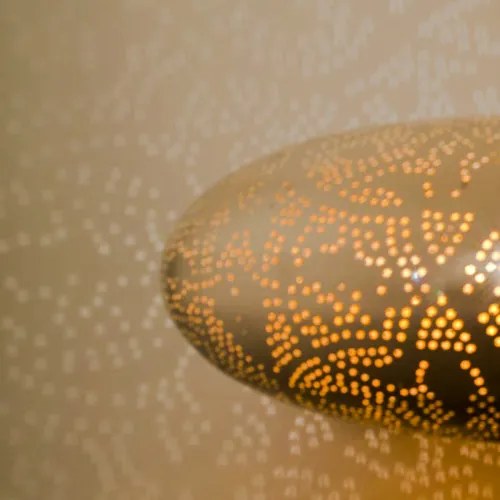 Závesná lampa filigránová - luster White & Gold UFO Ø45*125