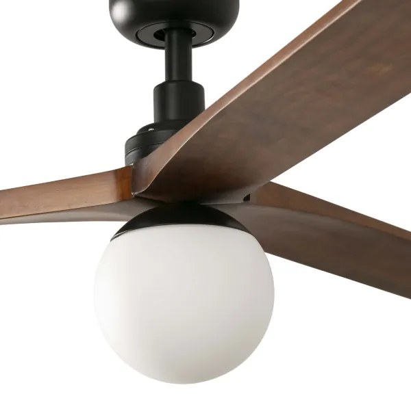 FARO 34276WT-11L - Stropný ventilátor KLIM L 1xE27/15W/230V orech/čierny pr.150c