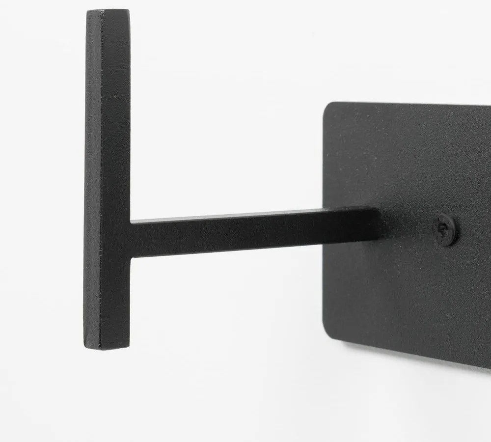 Čierny kovový nástenný vešiak 64 cm Chapman – Spinder Design