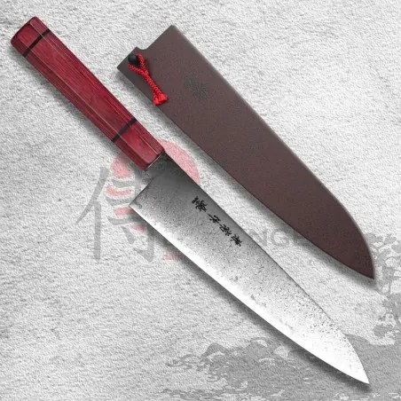 nůž Gyutou/Chef 210 mm Kanetsune Damascus "Minamo-Kaze" series