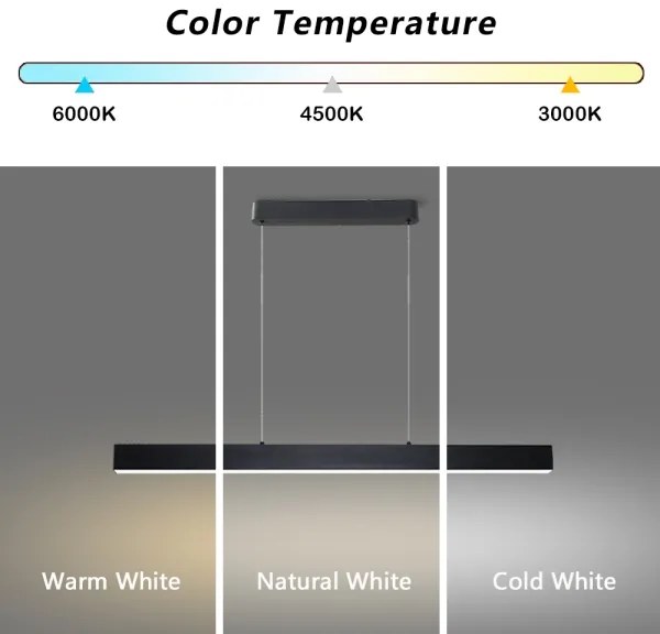 Brilagi - LED Stmievateľný luster SLEEKLINE SMART LED/40W/230V Wi-Fi Tuya čierna+DO