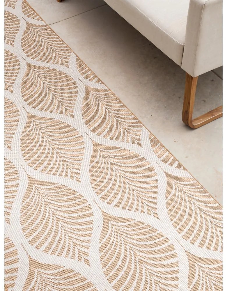 Vnútorný a vonkajší behúň v béžovej a slonovinovej farbe 80x250 cm Duet Liora – NORTHRUGS