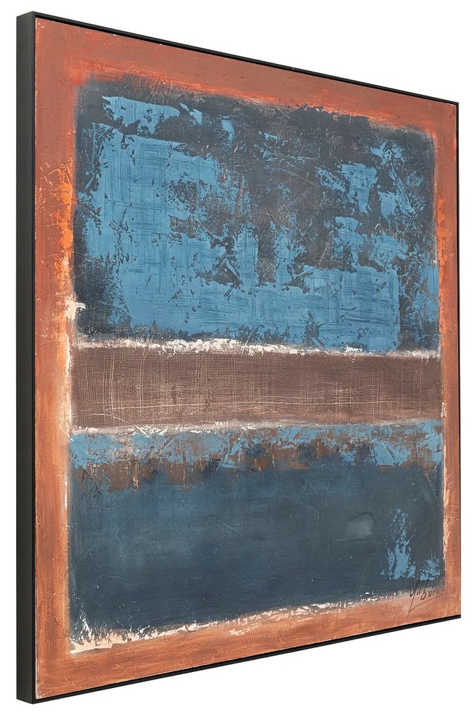 Silence obraz modrý 120x120 cm
