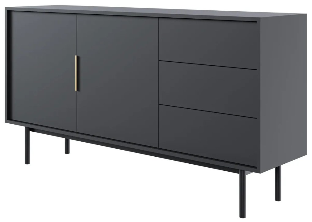 Komoda Viva 154 cm černá