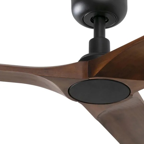 FARO 33809WT - Stropný ventilátor HEYWOOD L drevo/čierny pr. 132 cm WT + DO