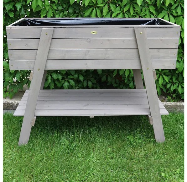 Habau Vyvýšený záhon Alina, 115 x 45 x 89,5 cm, sivý  (100343151)