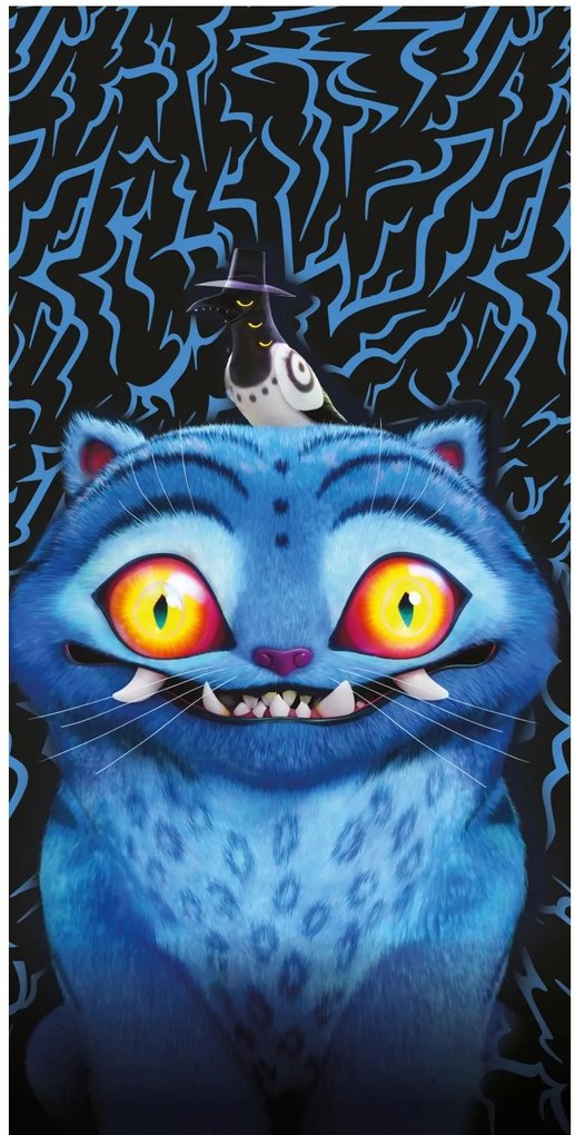 Bavlnená osuška K-Pop Demon Hunters - motív Derpy Tiger a Sussie - 100% bavlna - 70x140 cm