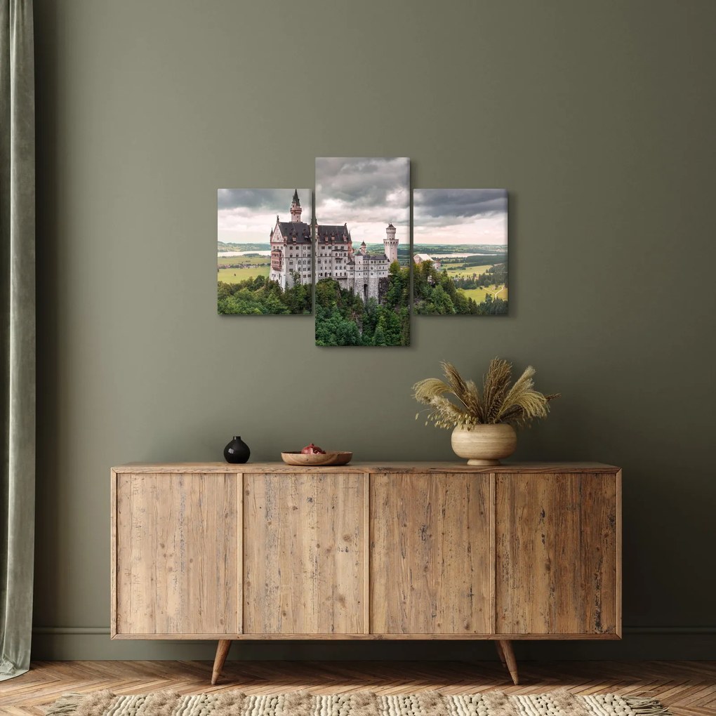 Obraz - Zámok na skalách (90x60 cm)