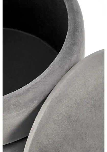 Taburet MINTY pr. 37 cm šedá/zlatá