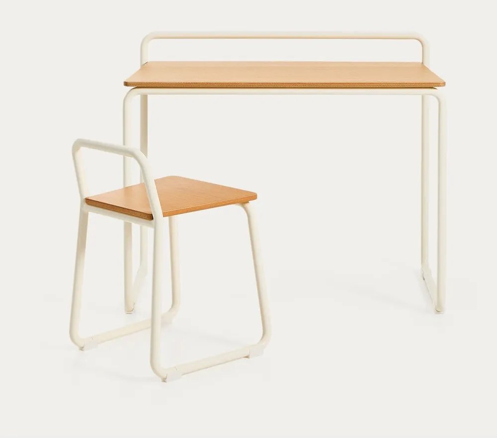 Béžová kovová detská stolička Tinn – Kave Home