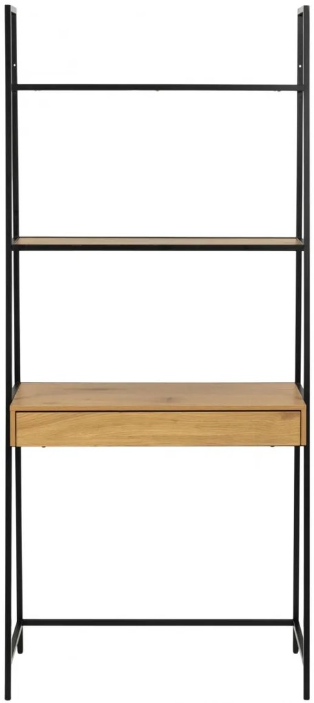 Písací stôl s regálom Seaford dub riviéra