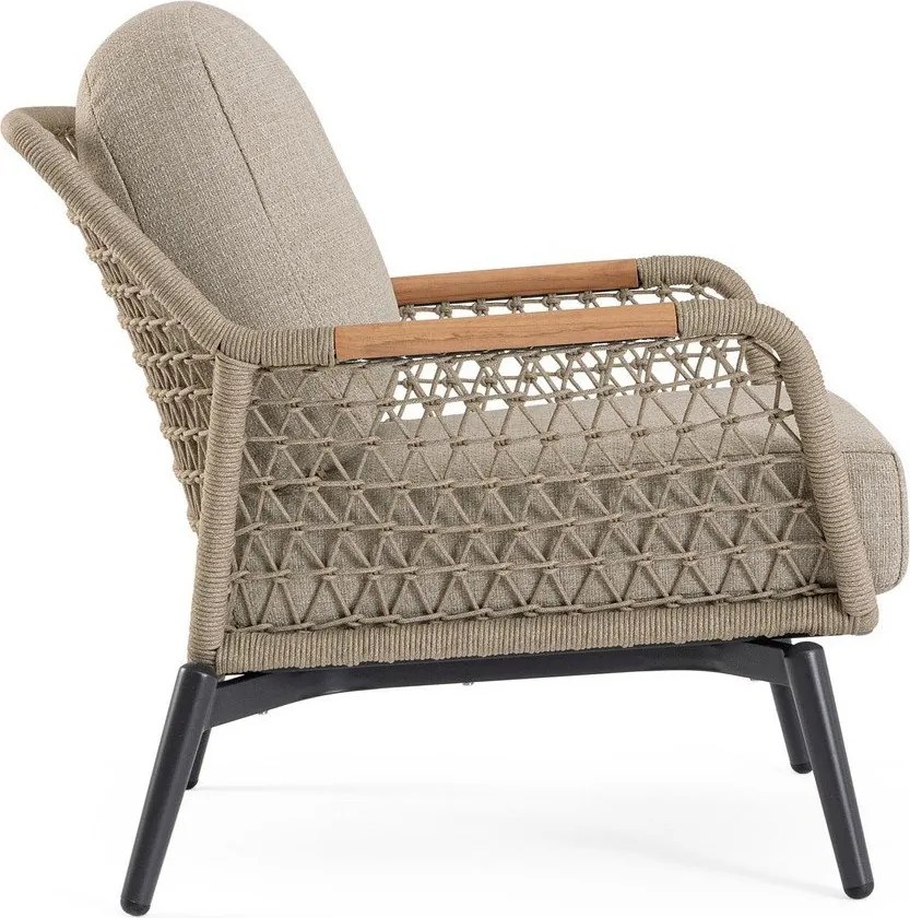 Svetlohnedé kovové záhradné kreslo Eulero – Bizzotto