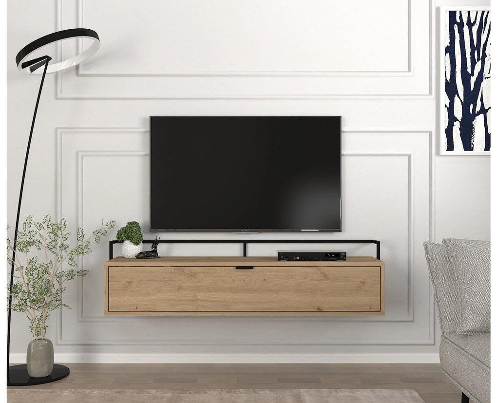 TV stolík/skrinka Aliex 8 (dub). Akcia -20%. Vlastná spoľahlivá doprava až k Vám domov. 1108176
