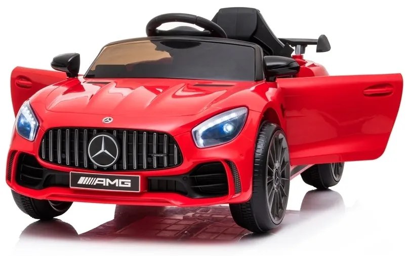 LEANTOYS ELEKTRICKÉ AUTÍČKO MERCEDES GT R - NELAKOVANÉ - ČERVENÉ - 2021  MOTOR 2X45W BATÉRIA 1 x 12V4,5Ah