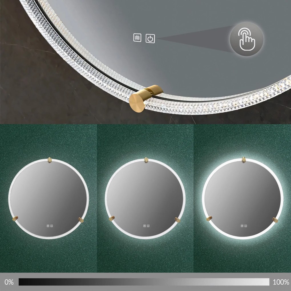 Tutumi Tutumi, LED zrkadlo 60cm, model 106, predné osvetlenie, HOM-02699