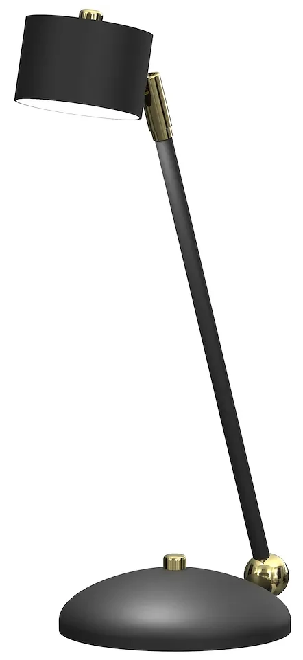 Stolná lampa Arena, 1x čierne kovové tienidlo, b/g