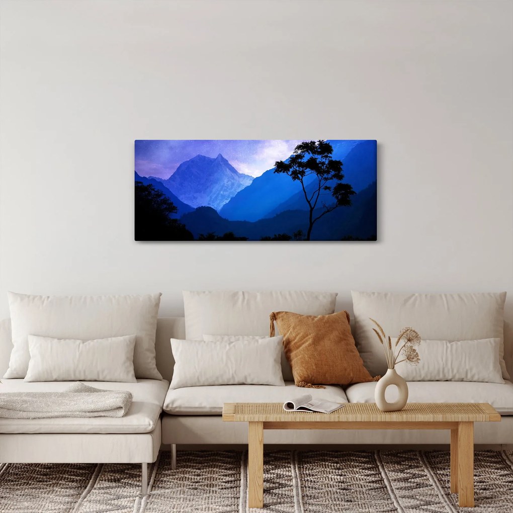 Obraz - Nočné nebo v Nepále (120x50 cm)