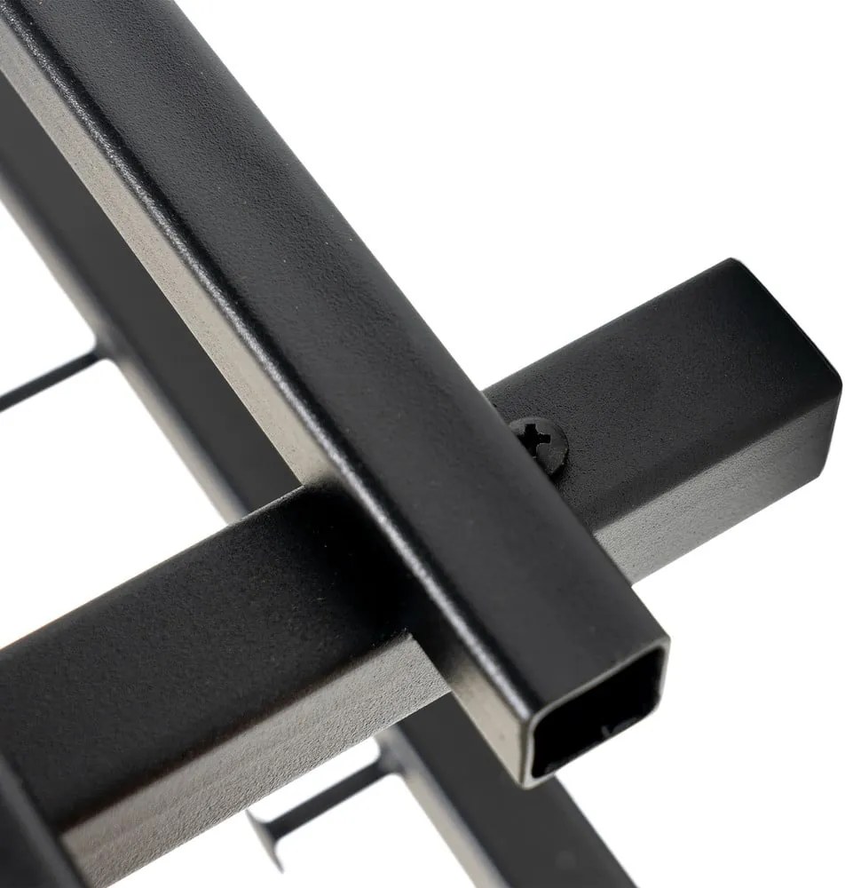 Čierny kovový nástenný vešiak s poličkou 76 cm Marco – Spinder Design