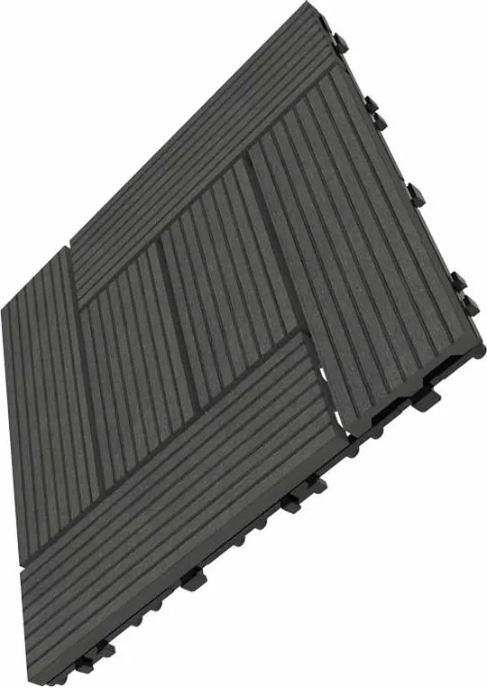 WPC dlaždica LEGI STYLE 30 x 30 cm, antracit