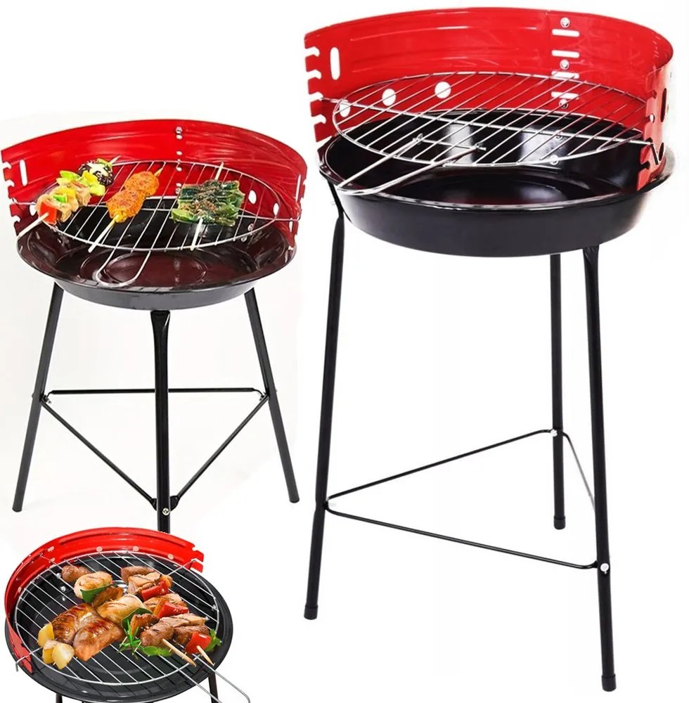 Verk 27095 BBQ gril na drevené uhlie, okrúhly 32 cm