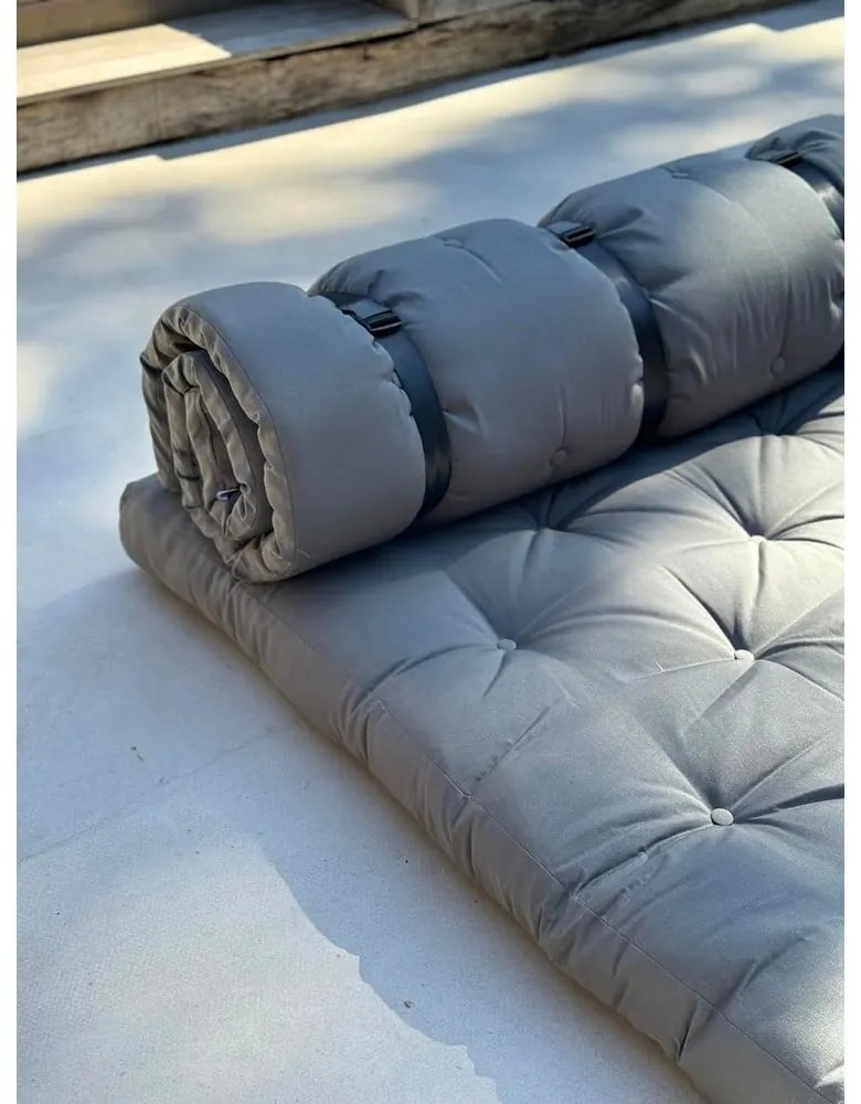 Tmavosivá rozkladacia pohovka vhodná do exteriéru Karup Design Design OUT™ Buckle Up Dark Grey