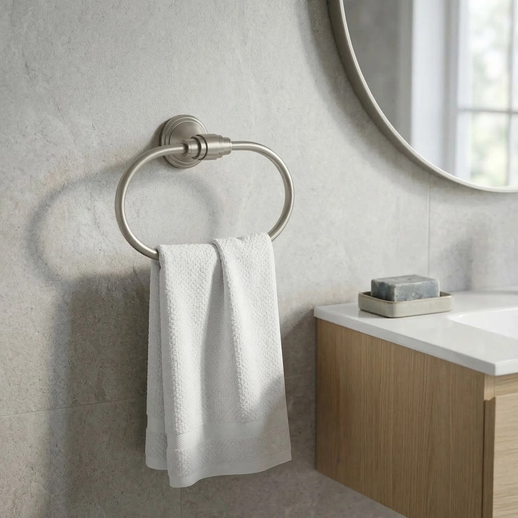 Rea Aristo, prsteňový vešiak na uterák, brúsená oceľ, REA-98502