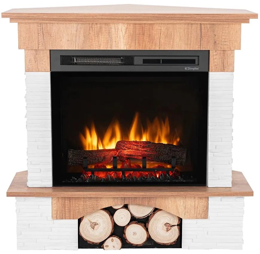 Elektrický krb Porto rohový 23 dub