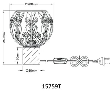 Globo 15759T - Stolná lampa MIKA 1xE27/40W/230V