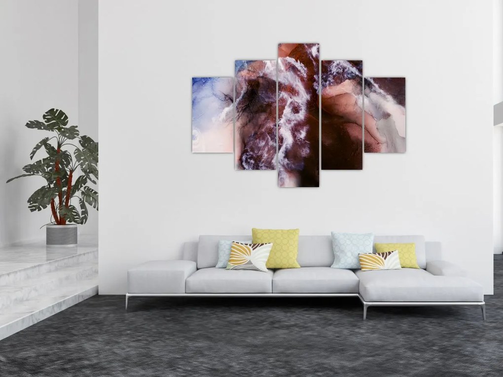Obraz - Fialový mramor N⁰3 (150x105 cm)