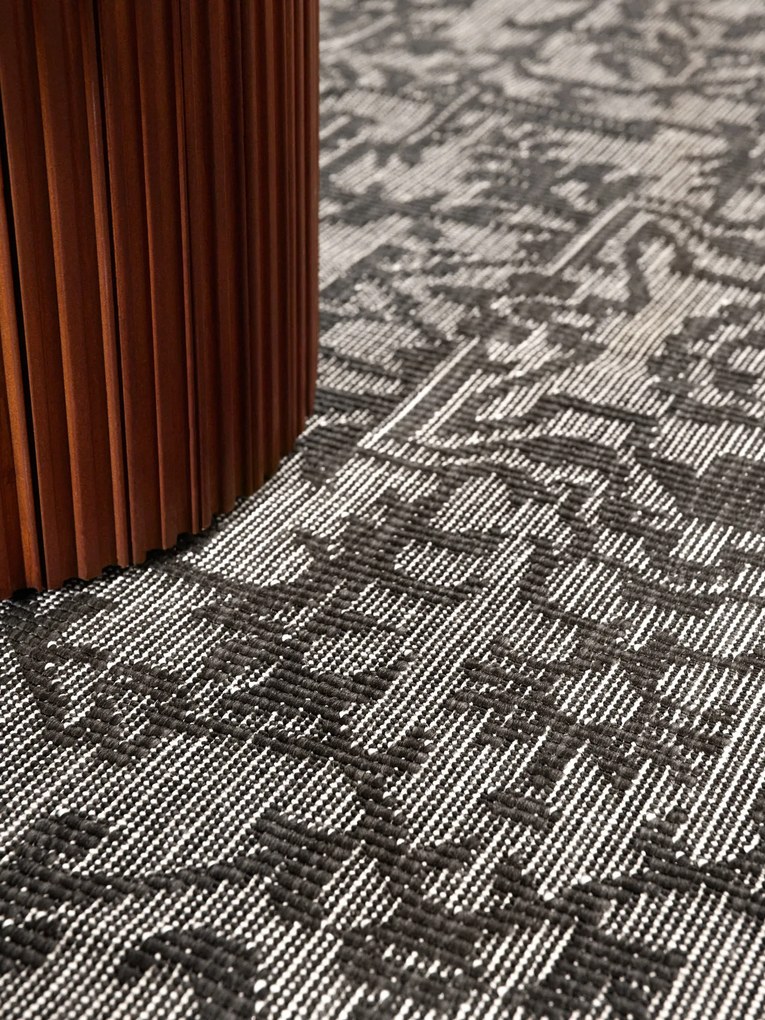 NORTHRUGS, Kusový koberec Duet Kona 106248 Black/White - na von aj na doma, 200x290, čiernobiela, chodba / predsieň