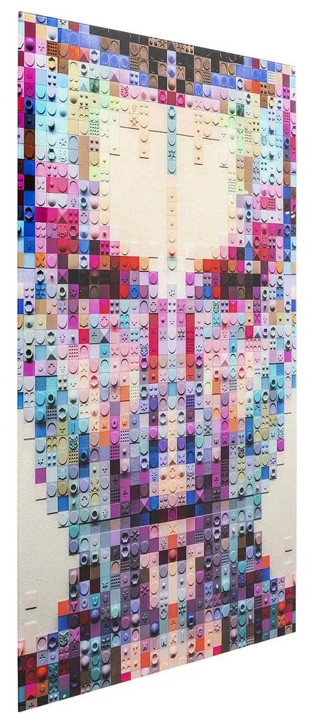 Pixel Face sklenený obraz viacfarebný 120x80 cm