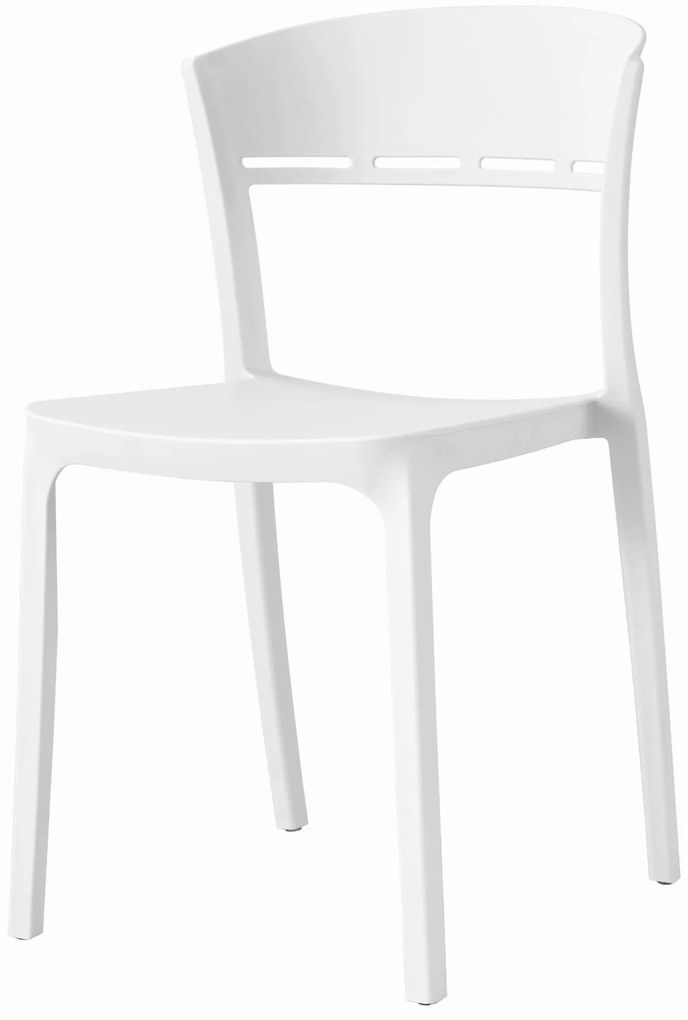 Biela plastová stolička COCO