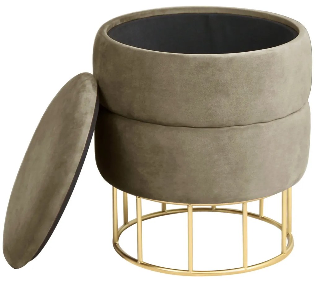 Taburet ELZA zamat béžový