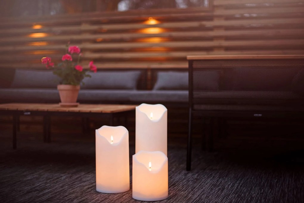 STAR TRADING Vonkajšie osvetlenie LED Pillar Candle Flamme 40 cm