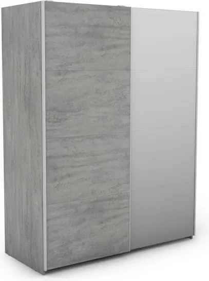 Šatníková skriňa Carlos 150/61 2D, šedý betón, 150 cm