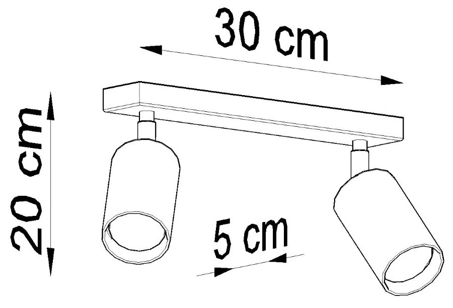 Stropné svietidlo BERG 2 prírodné drevo