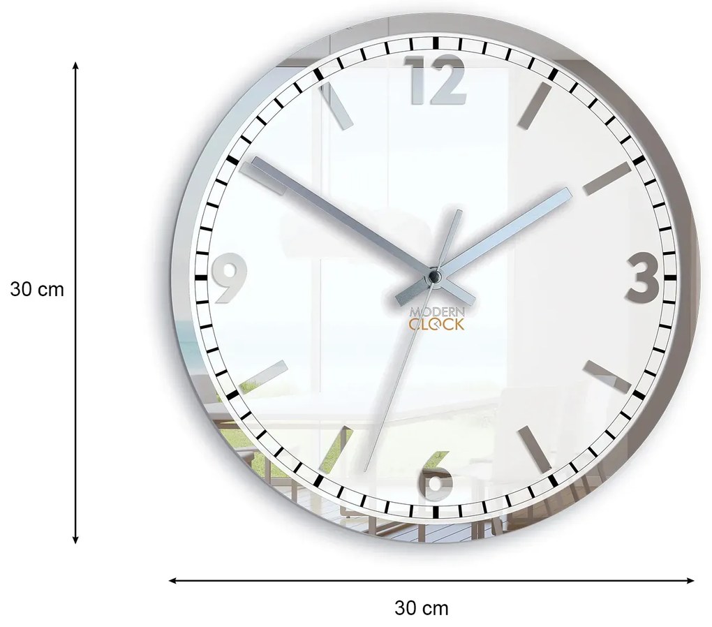 Nástěnné hodiny Solar 30 cm zrcadlové