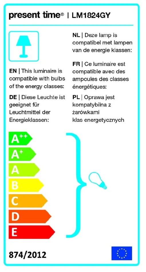 Sivá stolová lampa Leitmotiv Enchant