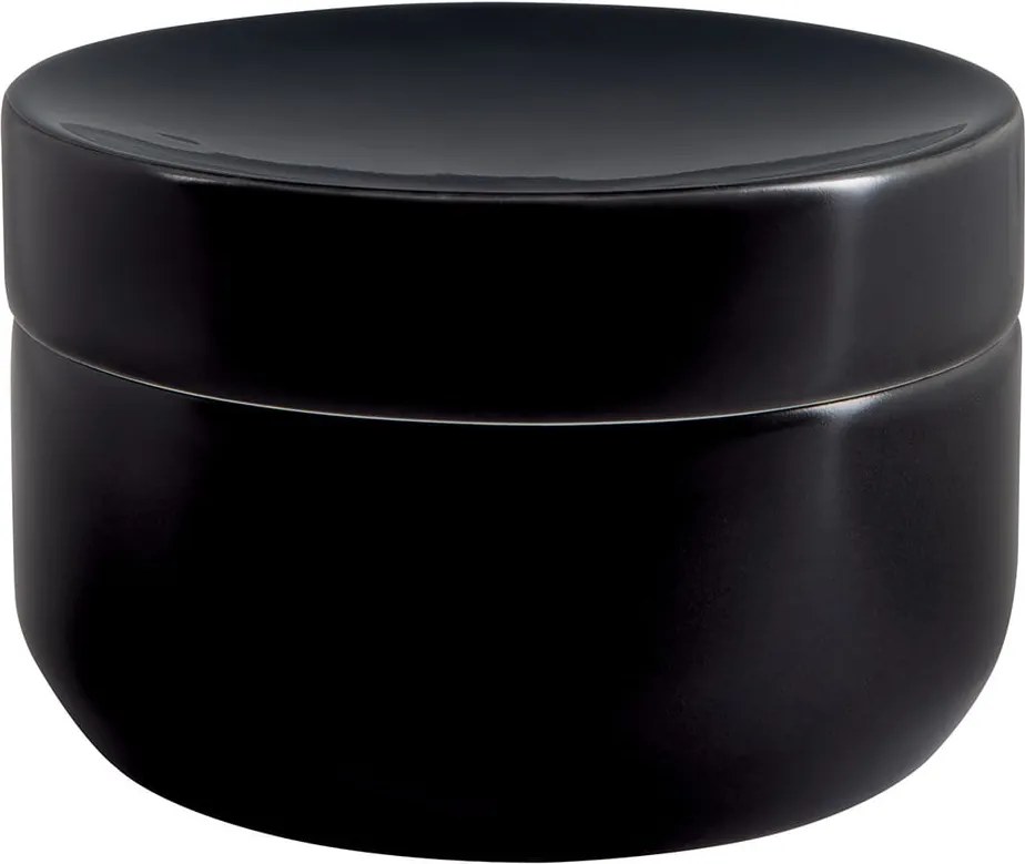 Čierny keramický kúpeľňový organizér na vatové tampóny Jaro – Spirella