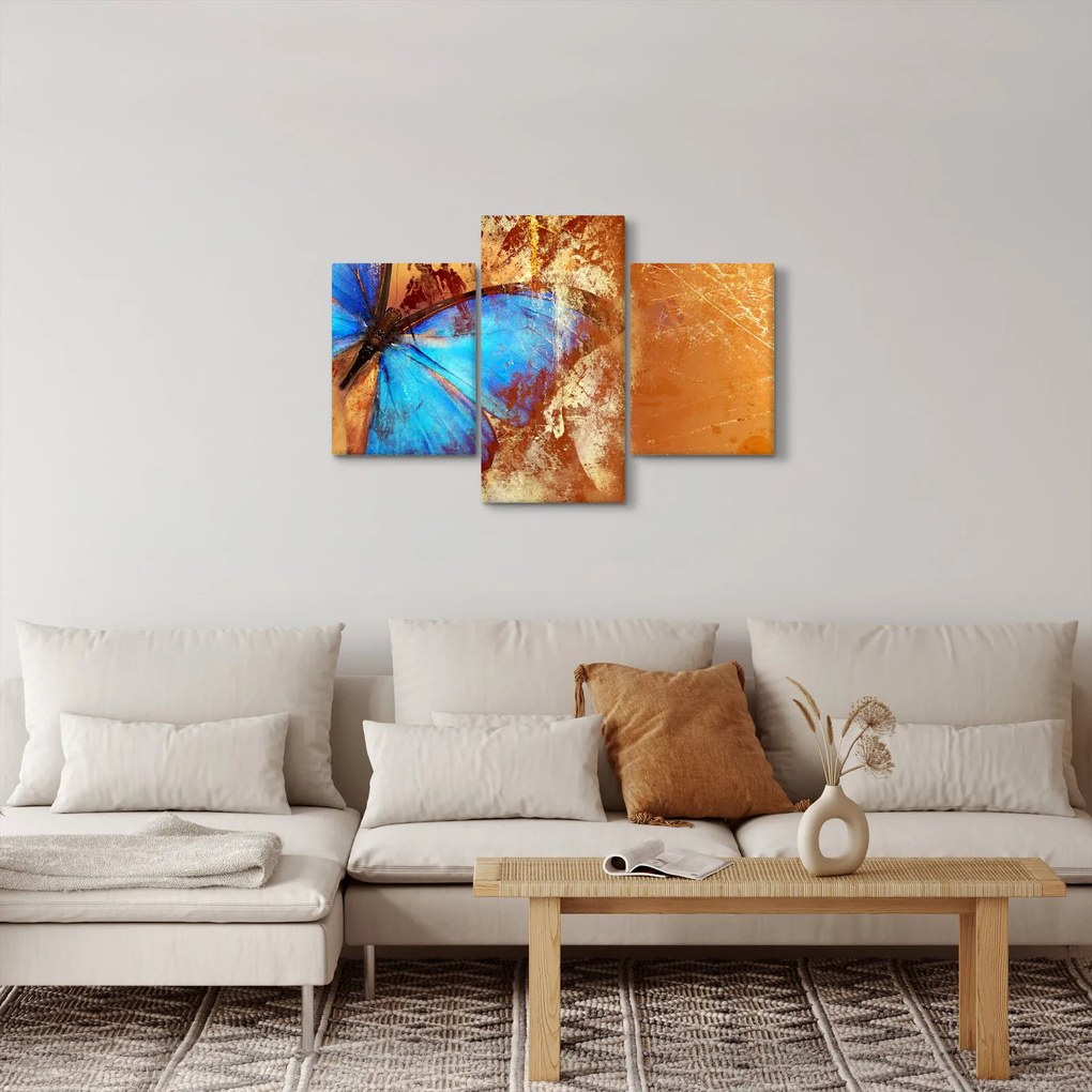Obraz - Modrý motýľ (90x60 cm)