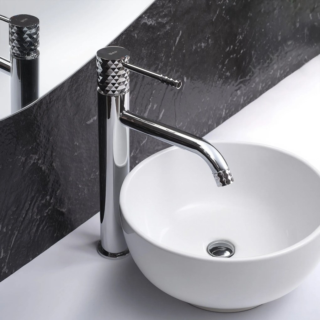 Rea Lungo Diamond, vysoká umývadlová batéria h-300, chrómová, REA-B4636