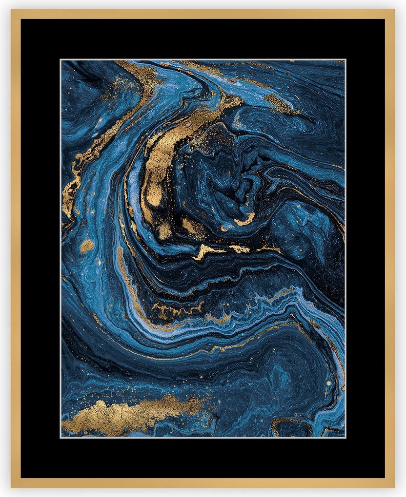 Obraz Pouring blue I 40 x 50cm