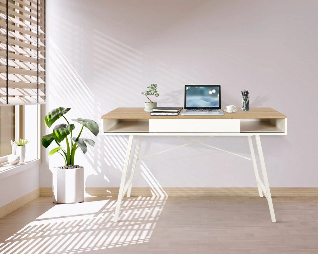 Dekorstudio Písací stôl LOFT s posuvnými dvierkami