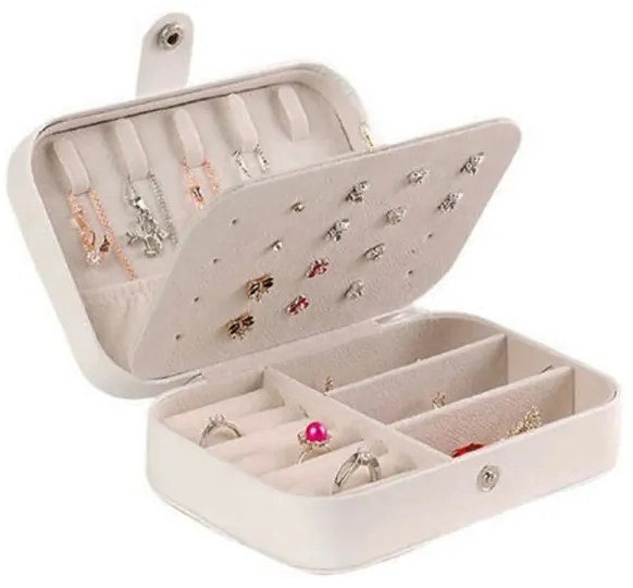 Elegantná šperkovnica VK 1782 organizér na bižutériu biela