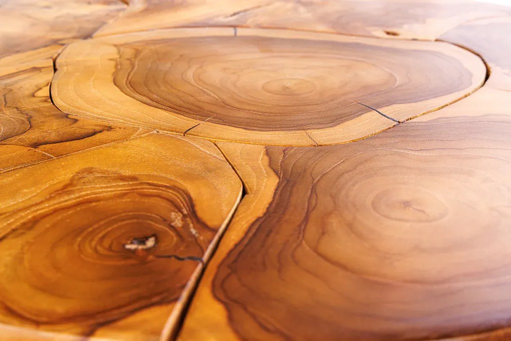 Konferenčný stolík MOSAIK Ø 60cm teakové drevo