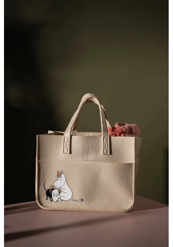 Taška Moomin, béžová / s kapsami