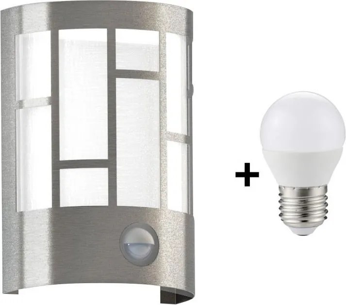 Eglo Eglo 94798 - LED Vonkajšie svietidlo so senzorom CERNO 1xE27/6W/230V IP44 LEDEG94798A