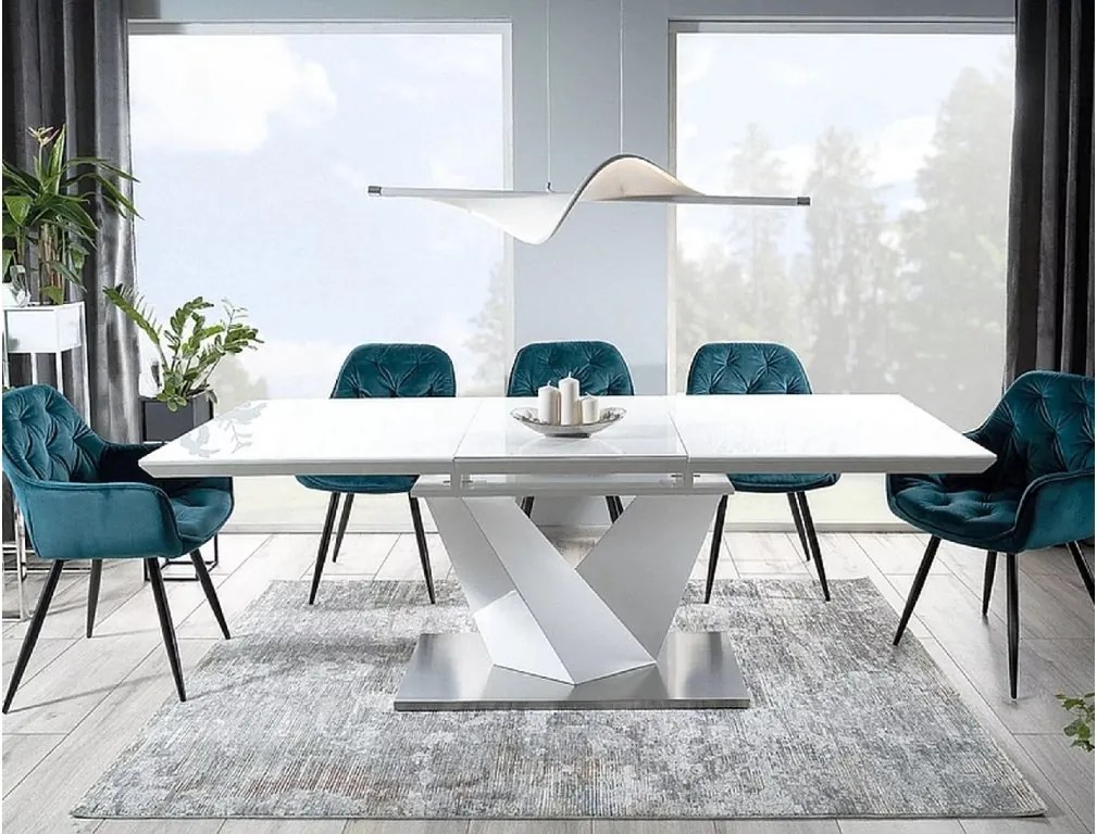 SI Čerešňová zamatová stolička tyrkysová