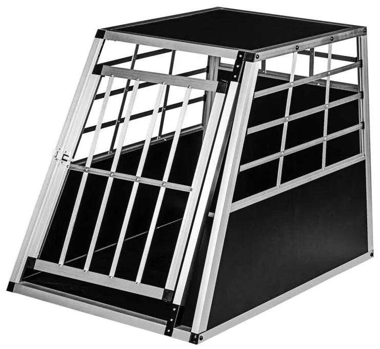 Hliníkový prepravný box pre psov, 65 × 90 × 69 cm, veľ. L