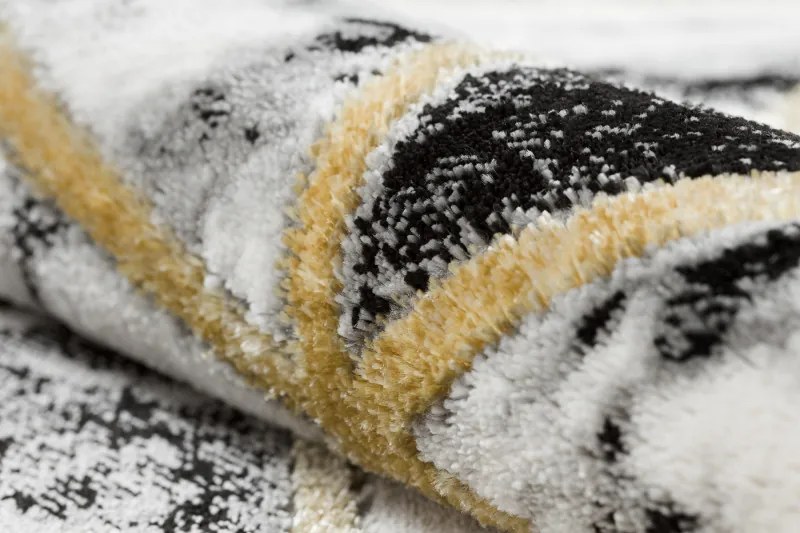 Dywany Łuszczów, Kusový koberec Emerald 1020 black and gold, 120x170, čiernobiela, kancelária